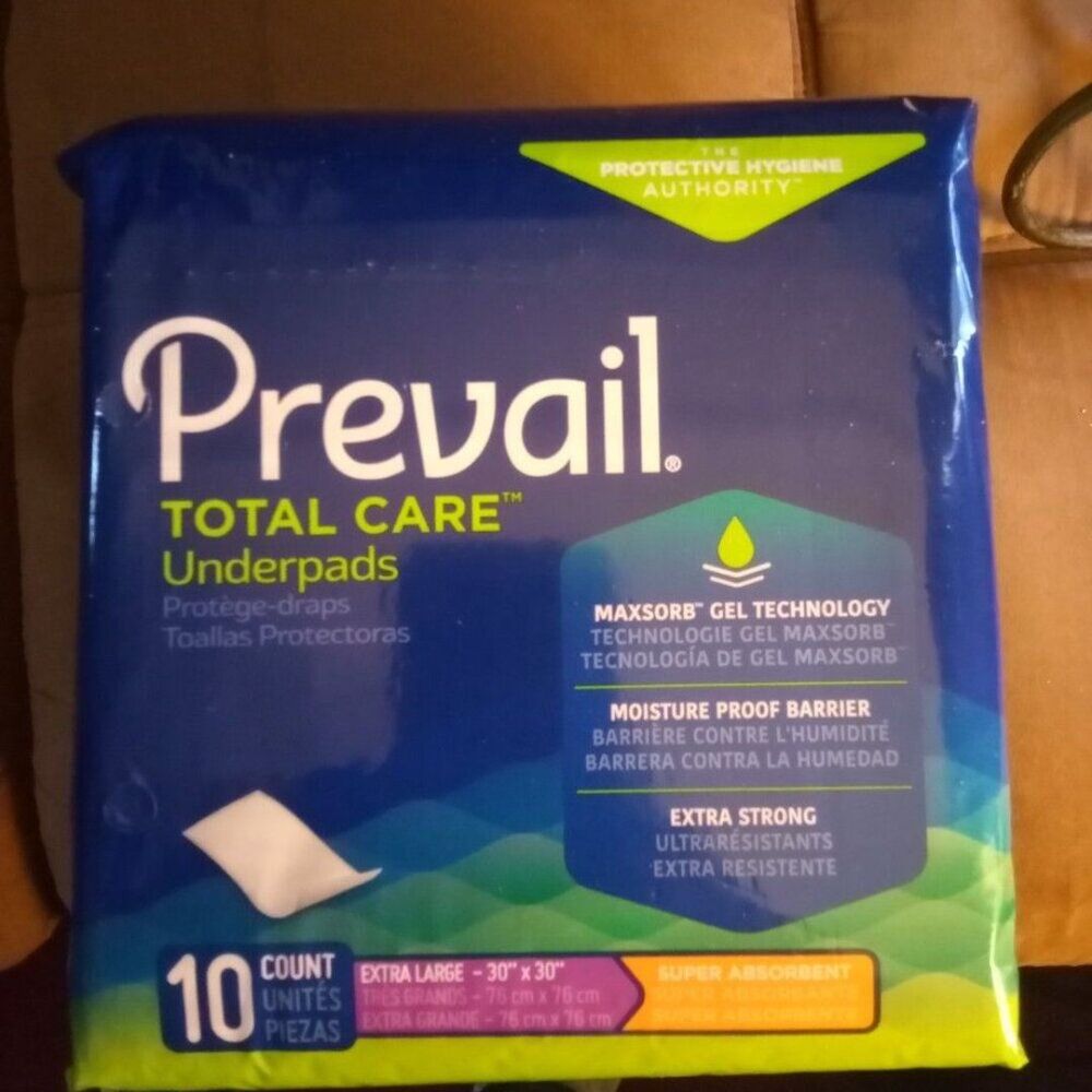 Prevail Total Care Large Absorbant Underpads Pink